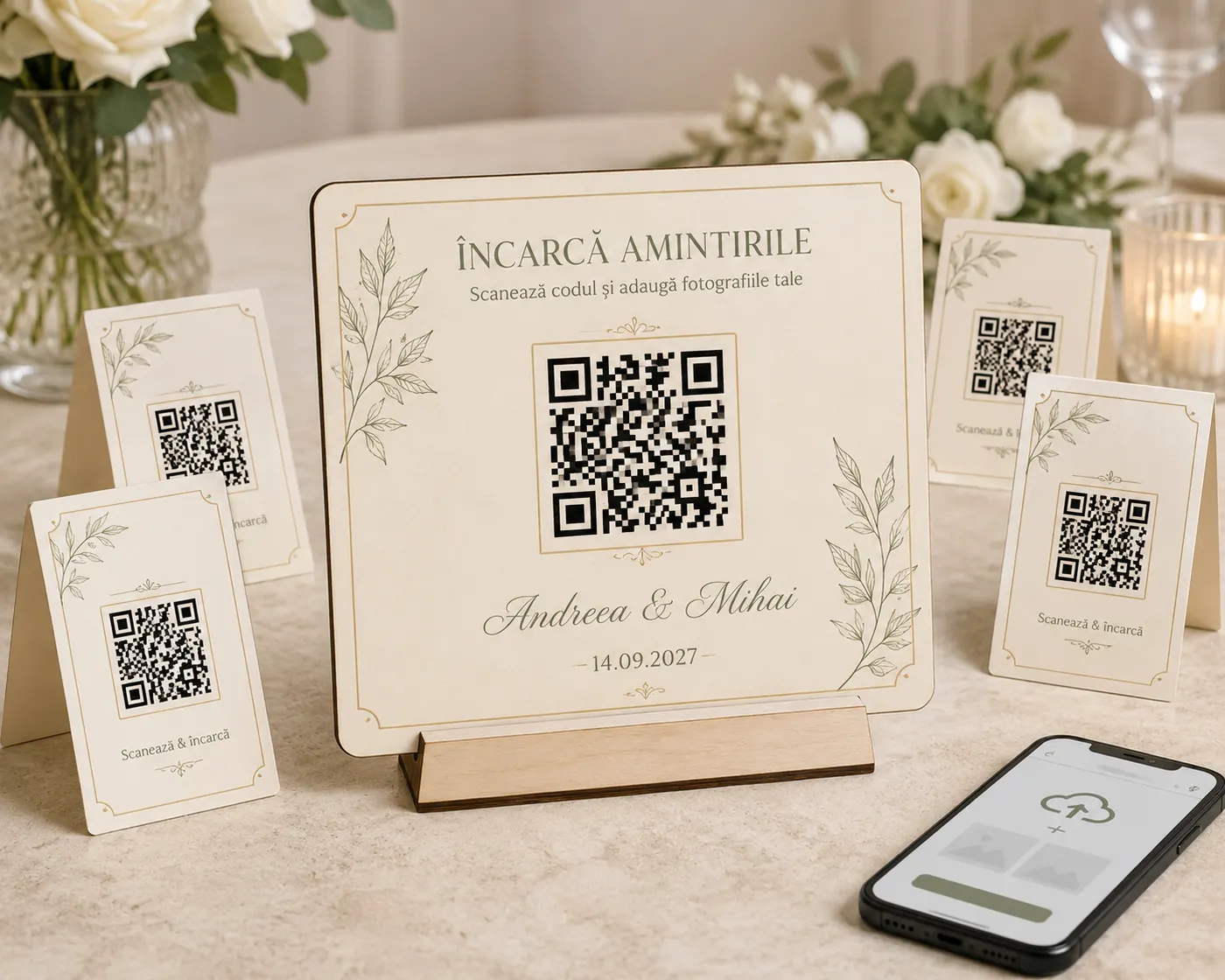 Kit QR Mantra Decor pentru mesele invitaților